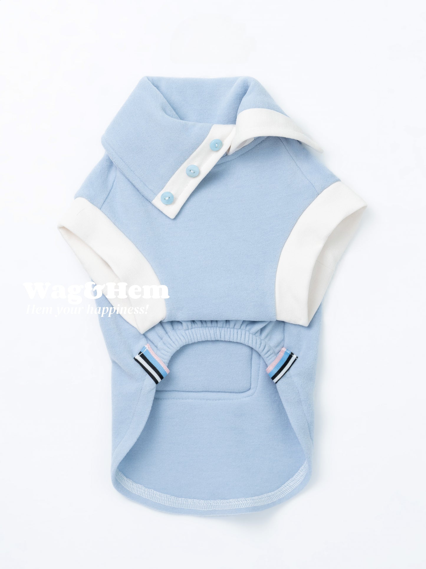 (XXS-7XL)「雲莫蘭迪」貓狗家居服 (藍/白)|治癒系居家裝|【DP系列】
