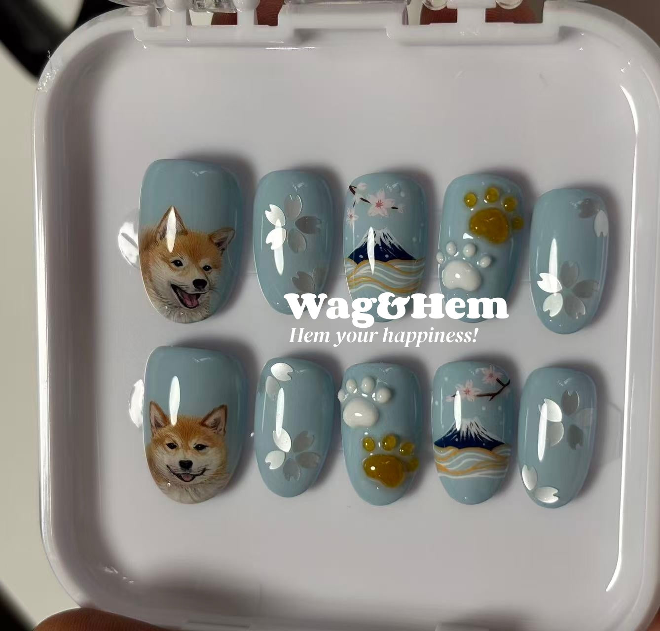 日系櫻花柴犬穿戴甲|親子甲系列|主人配搭飾件