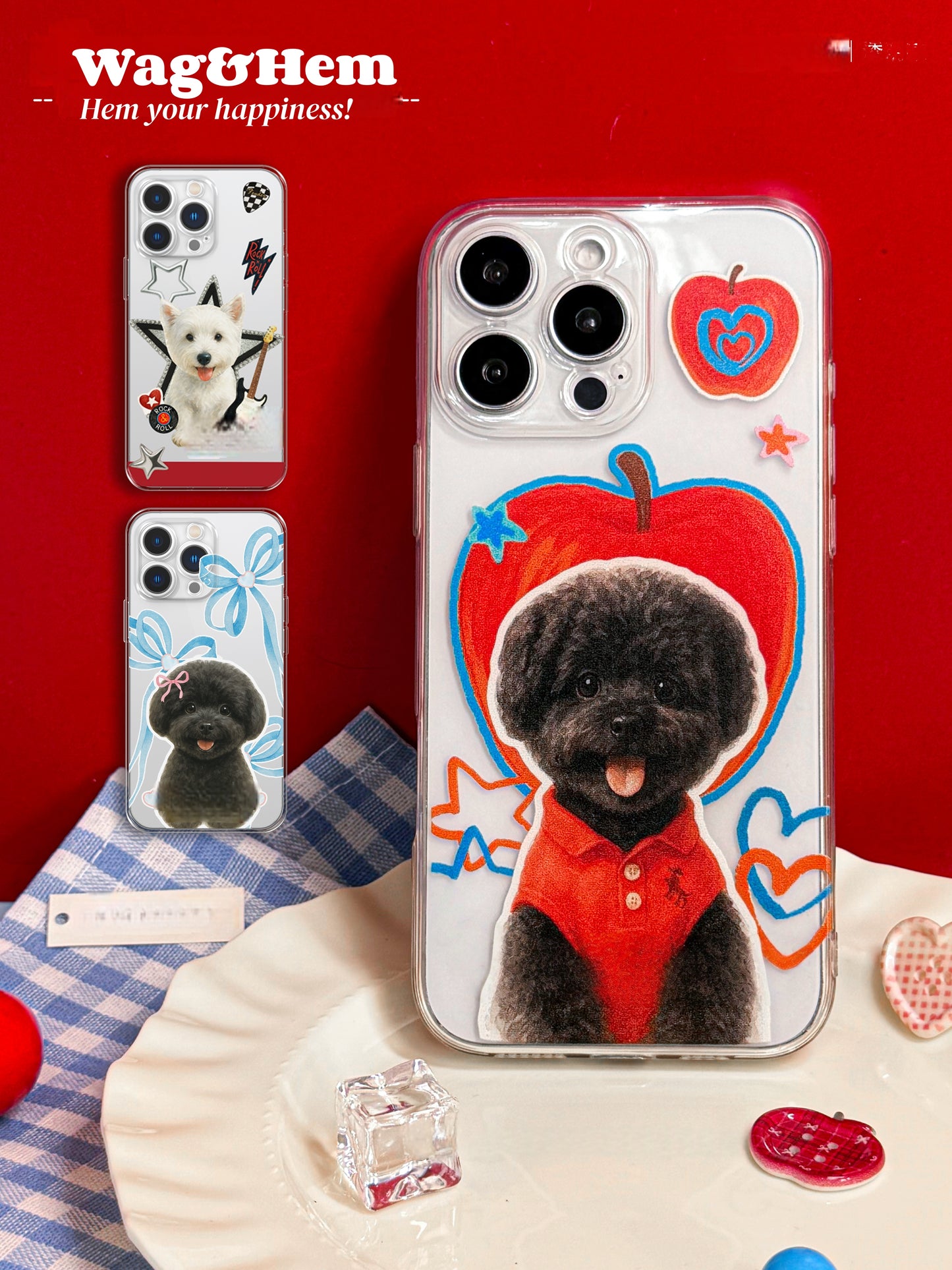 專屬愛寵手機殼|設計訂製印刷|主人配搭飾件(合作品牌)