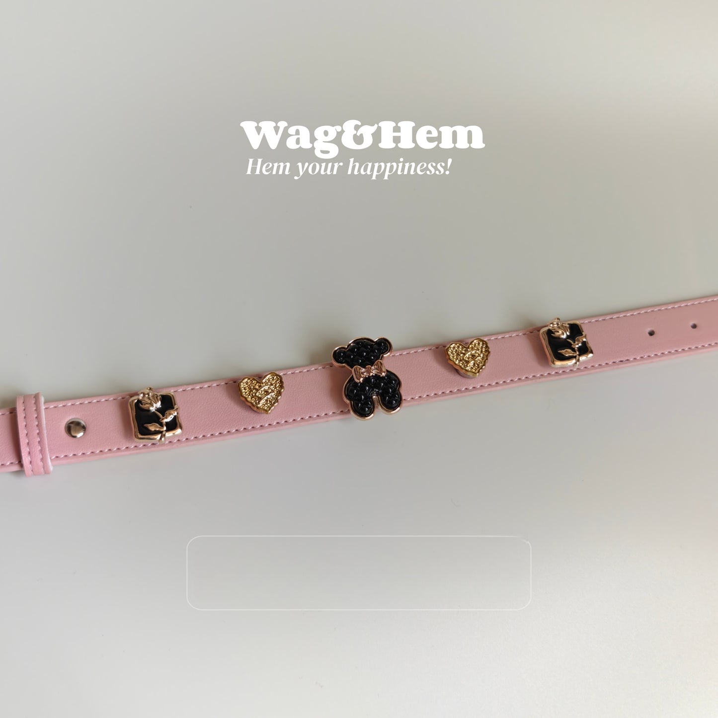 「甜美小熊」寵物DIY頸圈(套裝)｜創新磁吸快拆設計｜SNA系列