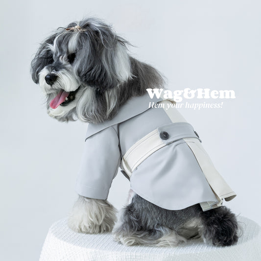 (L-7XL)「雙色機能」大狗防風防潑水抗皺風衣｜“2 - Tone Functional” Pet Trench Pet coat｜W&H獨家代理