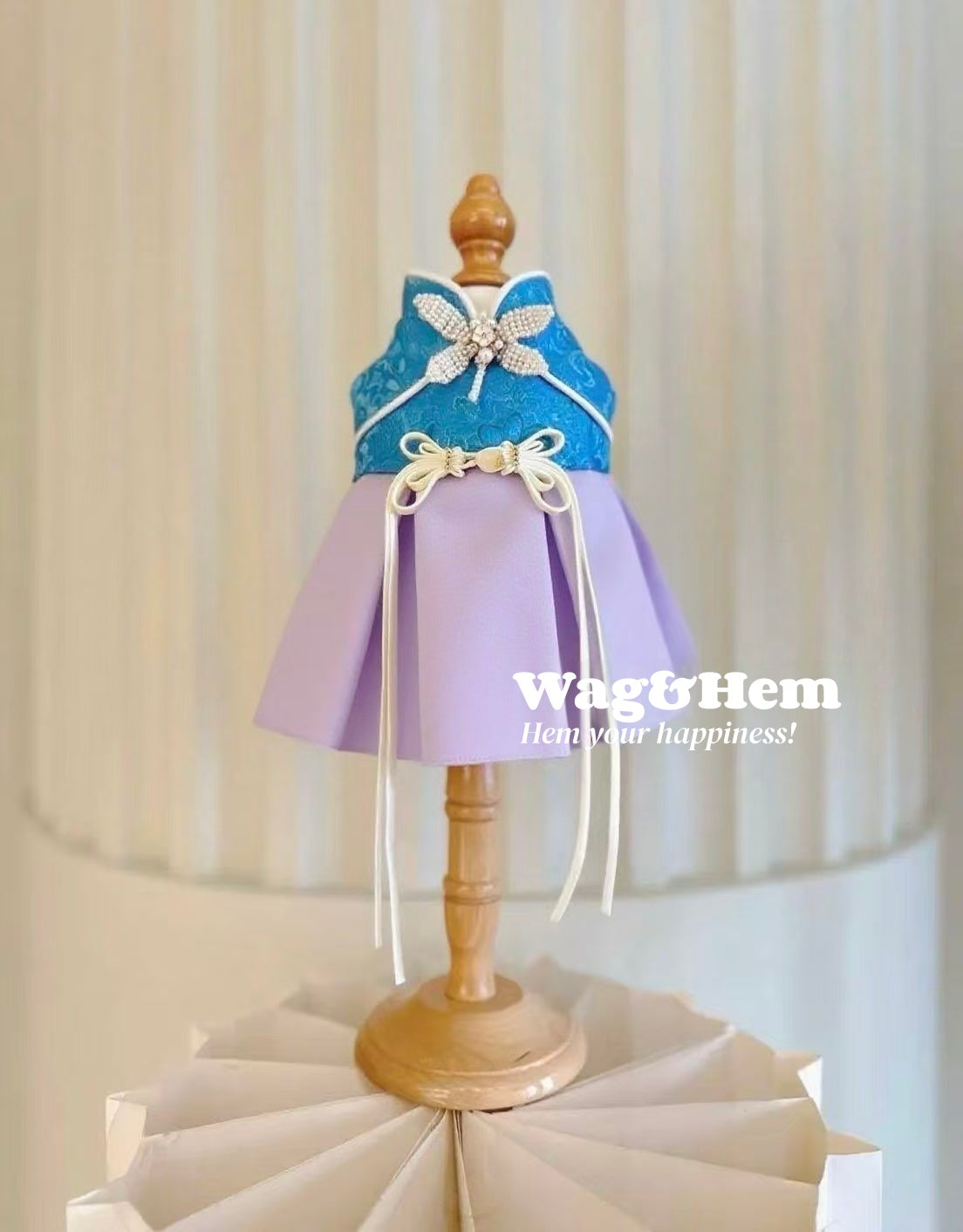 （Hecho a medida）Vestido de gala para mascotas "Qing Liao Zi Yun"｜Bodas para mascotas｜Tela de alta gama【Serie UT】