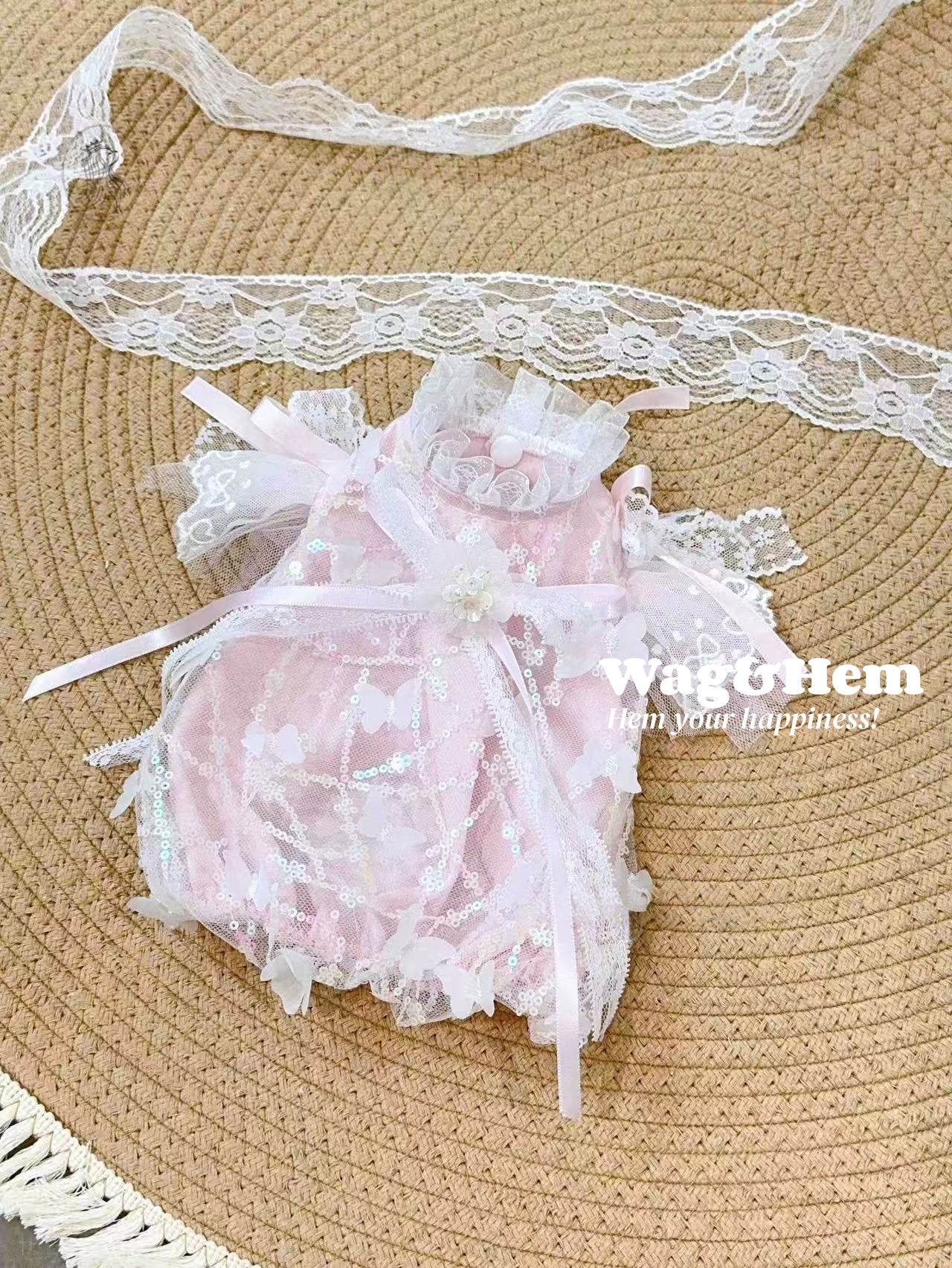 「粉夢蕾舞」甜美風花邊裙子｜粉嫩色系面料｜蕾絲蓬蓬裙【PC系列】