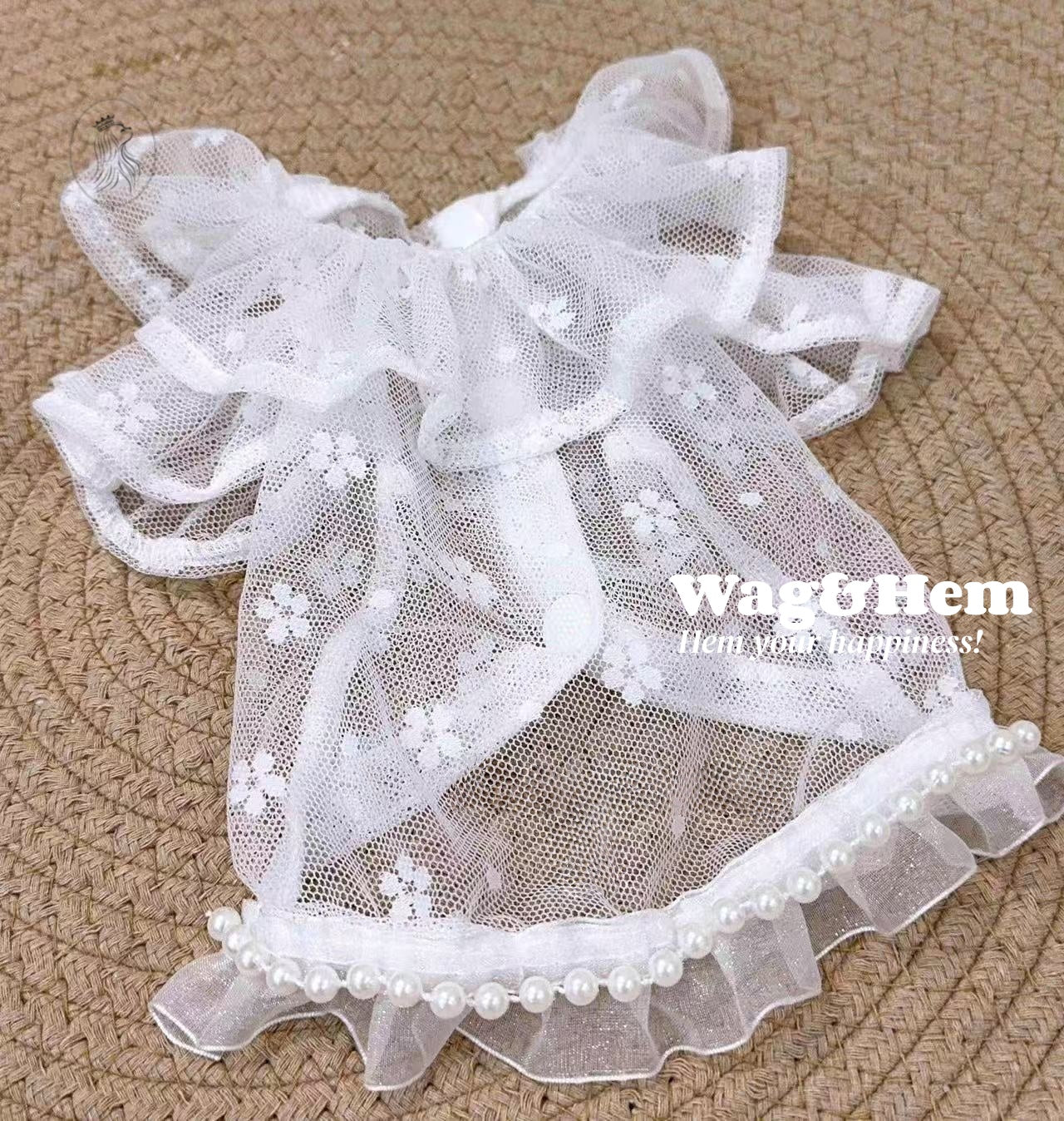 「雲雀綴羽」淺藍牛仔吊帶裙｜可單穿蕾絲衫｜閃鑽蕾絲結【PC系列】