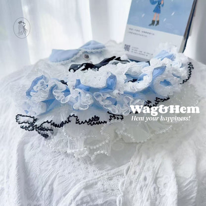 「夢境蕾絲」蘿莉塔風禮服｜藍白公主風格｜漸變網紗裙【PC系列】