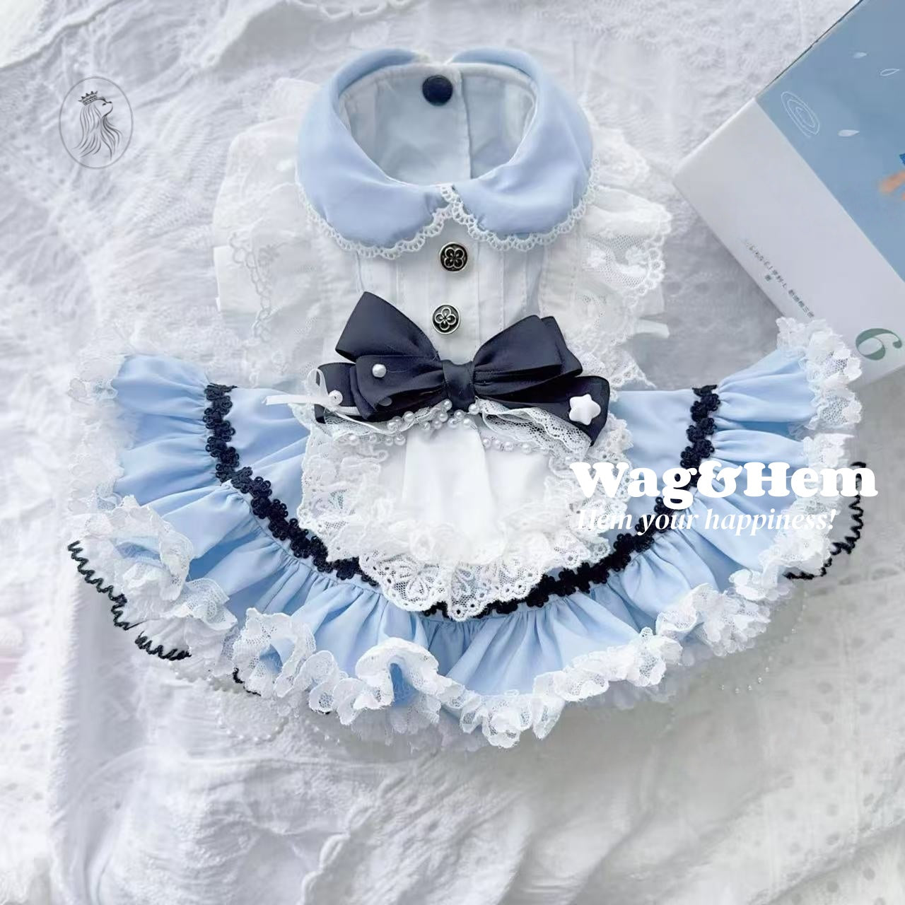 「夢境蕾絲」蘿莉塔風禮服｜藍白公主風格｜漸變網紗裙【PC系列】