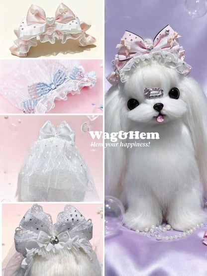 寵物用髮飾/頭紗(3款可選)｜施華洛世奇水晶｜PC系列