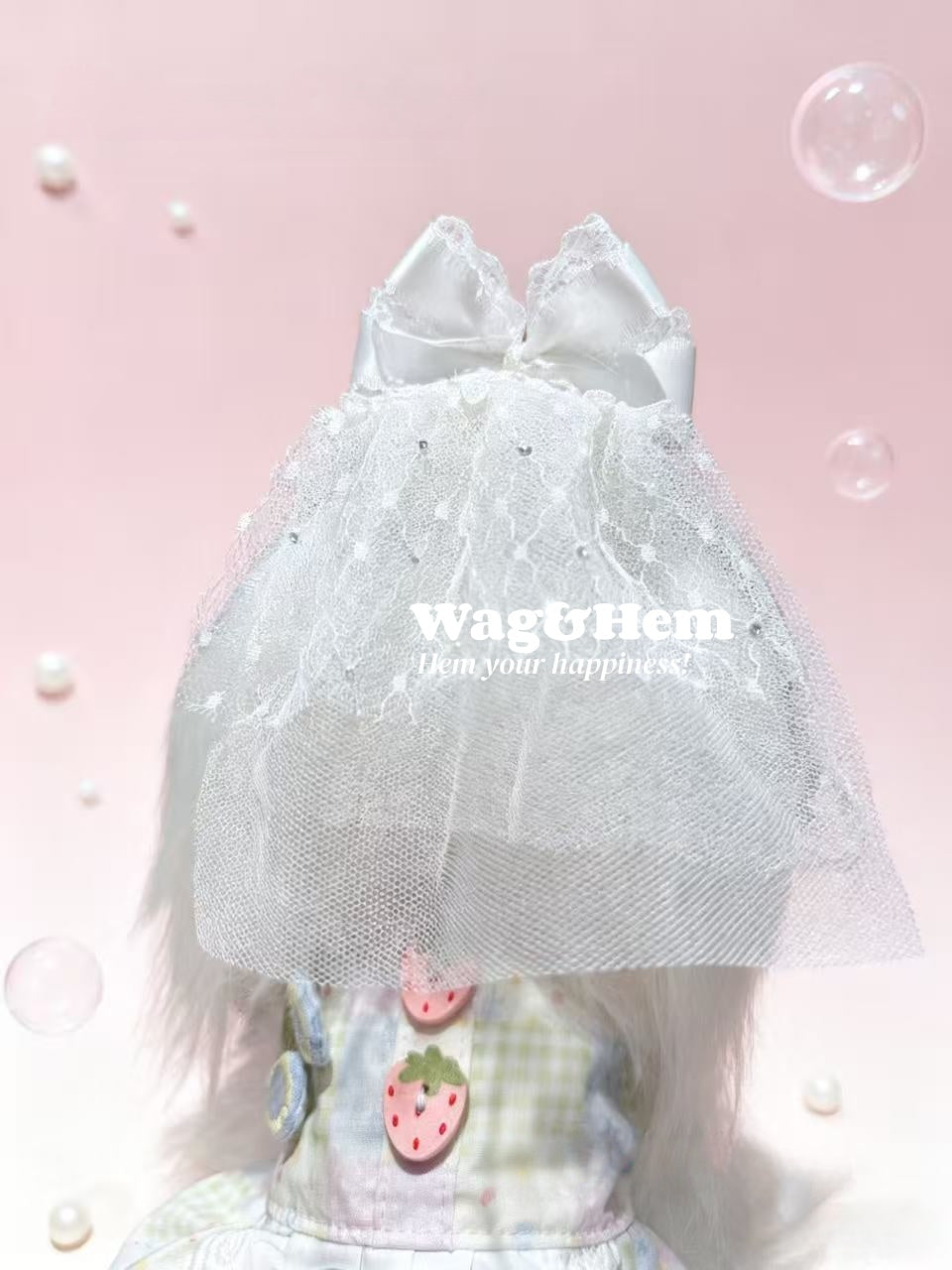 寵物用髮飾/頭紗(3款可選)｜施華洛世奇水晶｜PC系列