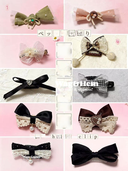 蕾絲寵物髮夾合集(10款可選)｜蝴蝶結蕾絲｜LO系列