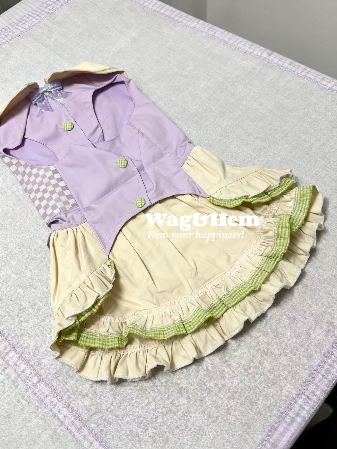 「南法葡萄」薰衣草紫寵物裙｜浪漫詩意風｜輕薄透氣【WH系列】