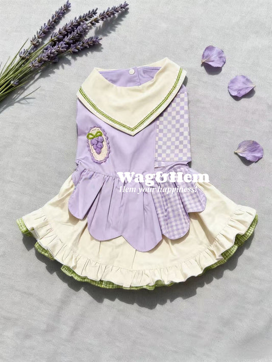 「南法葡萄」薰衣草紫寵物裙｜浪漫詩意風｜輕薄透氣【WH系列】