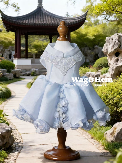 （度身訂製）「雲裳綺夢」中式真絲禮服｜寵物婚禮｜高端布料【MM系列】