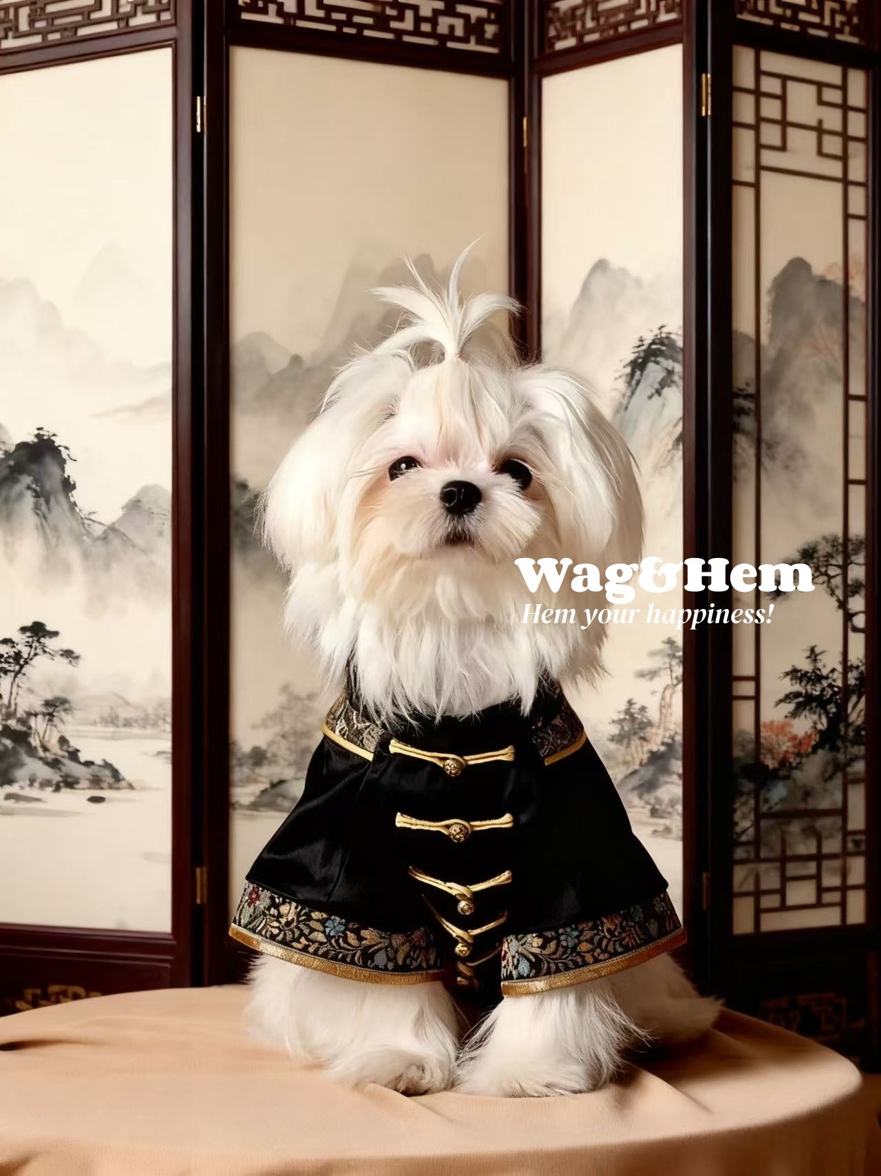 「玄裳御錦」中式真絲禮服｜寵物婚禮｜高端布料【MM系列】