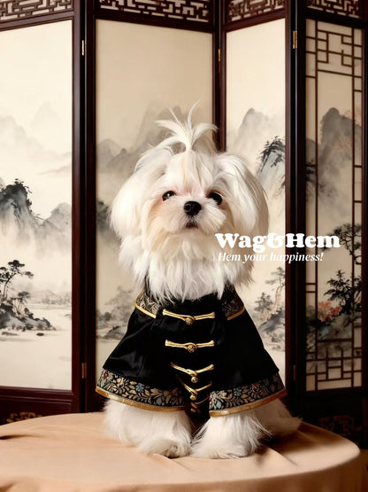 「玄裳御錦」中式真絲禮服｜寵物婚禮｜高端布料【MM系列】