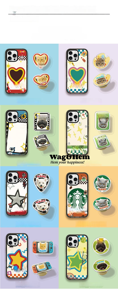 專屬愛寵手機支架｜設計訂製印刷｜主人配搭飾件（合作品牌）