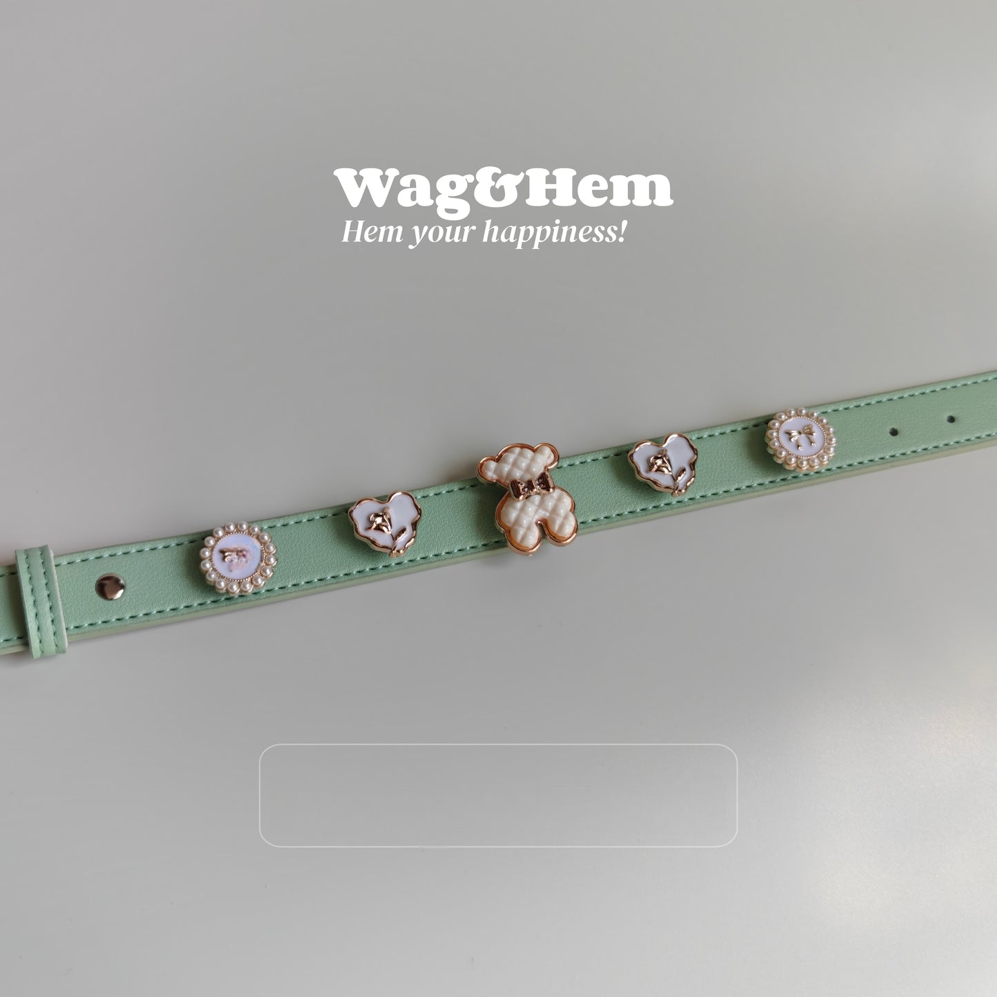 「甜美小熊」寵物DIY頸圈(套裝)｜創新磁吸快拆設計｜SNA系列