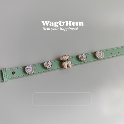 「甜美小熊」寵物DIY頸圈(套裝)｜創新磁吸快拆設計｜SNA系列