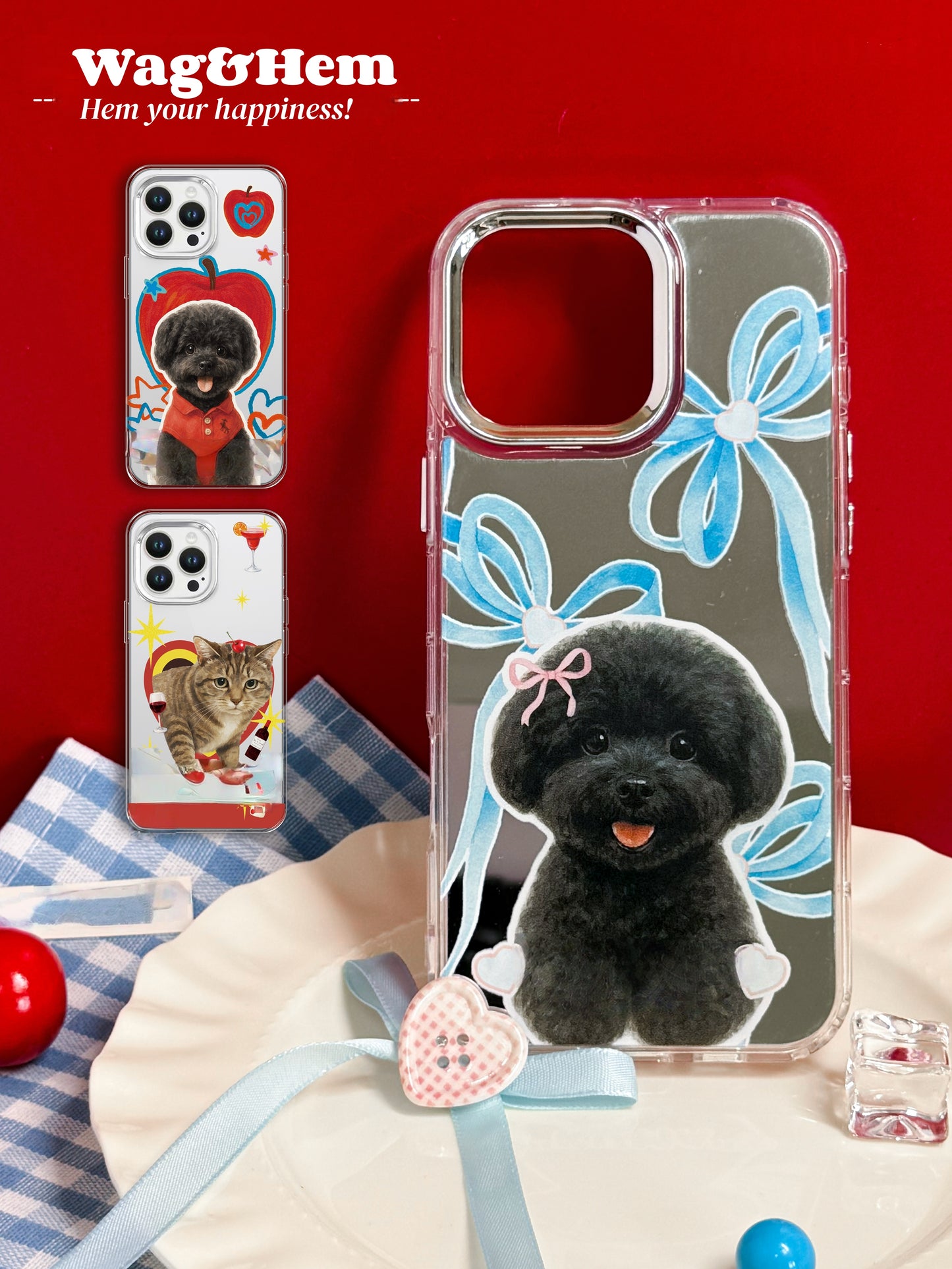 專屬愛寵手機殼｜設計訂製印刷｜主人配搭飾件（合作品牌）