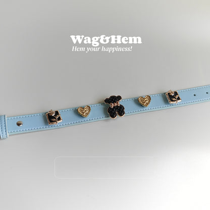 「甜美小熊」寵物DIY頸圈(套裝)｜創新磁吸快拆設計｜SNA系列