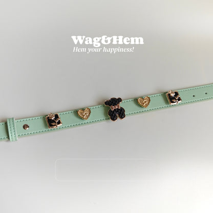 「甜美小熊」寵物DIY頸圈(套裝)｜創新磁吸快拆設計｜SNA系列