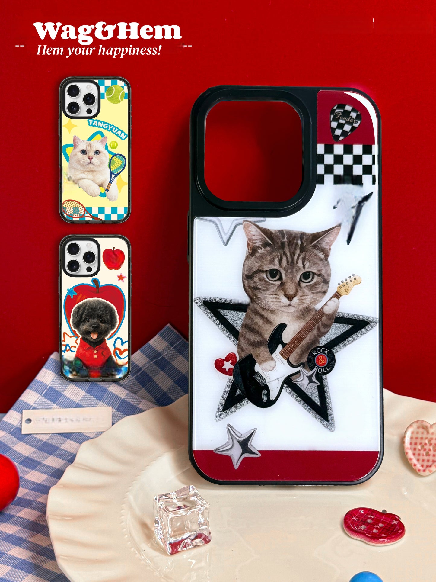 專屬愛寵手機殼｜設計訂製印刷｜主人配搭飾件（合作品牌）