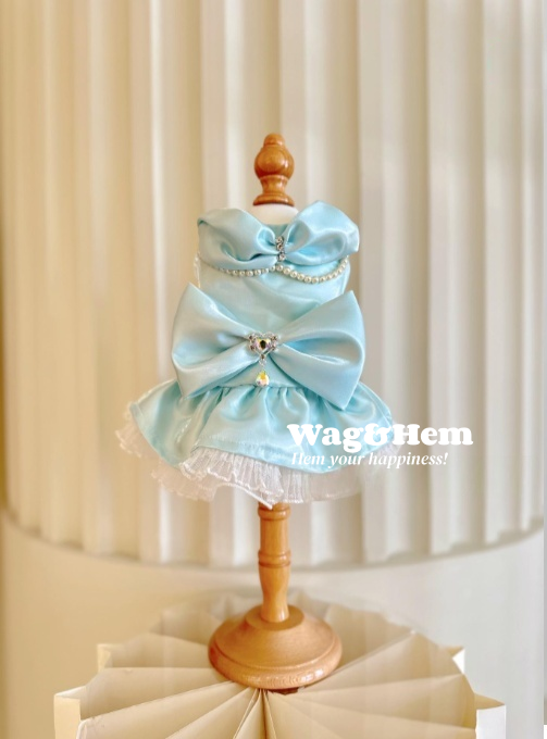 （度身訂製）「星耀萌裳」高級寵物禮服裙（7色可選）｜寵物婚禮｜高端布料【UT系列】