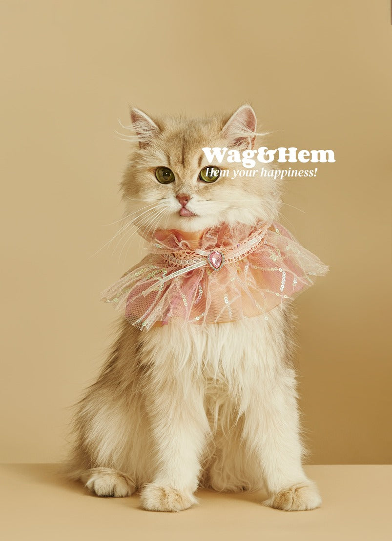 「夢幻粉紗」公主寵物圍兜｜【FL系列】