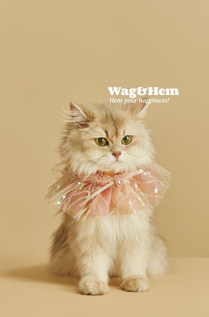 「夢幻粉紗」公主寵物圍兜｜【FL系列】