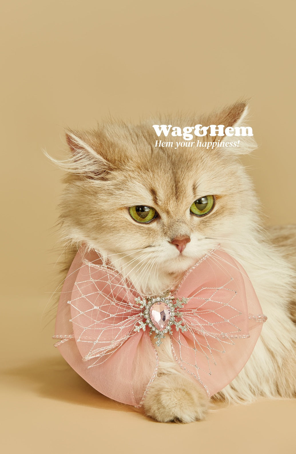 「粉紗鑽蝶」公主寵物圍兜(2色可選)｜【FL系列】