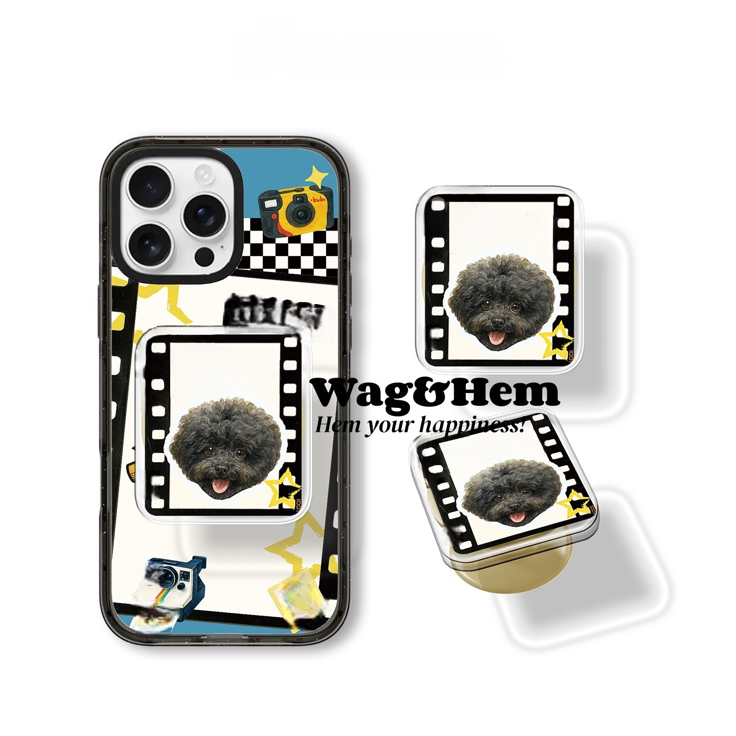 專屬愛寵手機支架｜設計訂製印刷｜主人配搭飾件（合作品牌）